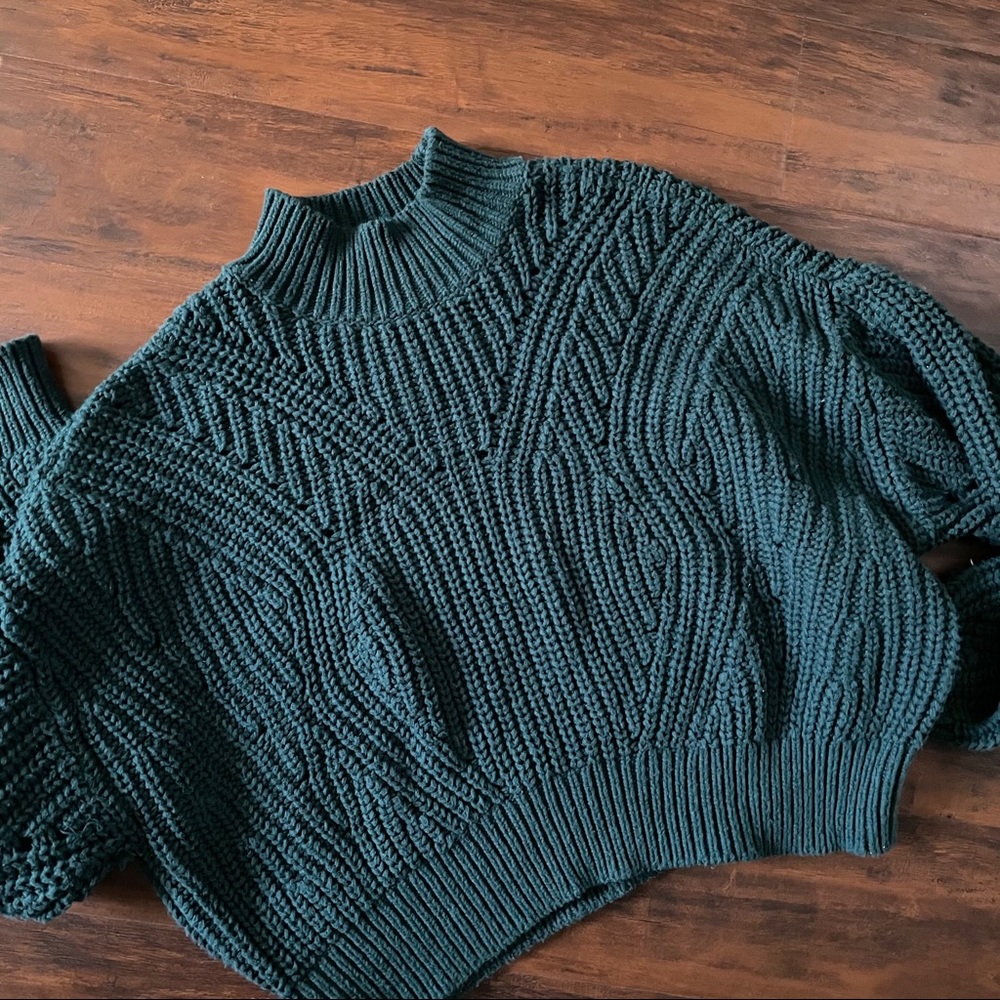 Pacsun Green Mockneck Sweater
